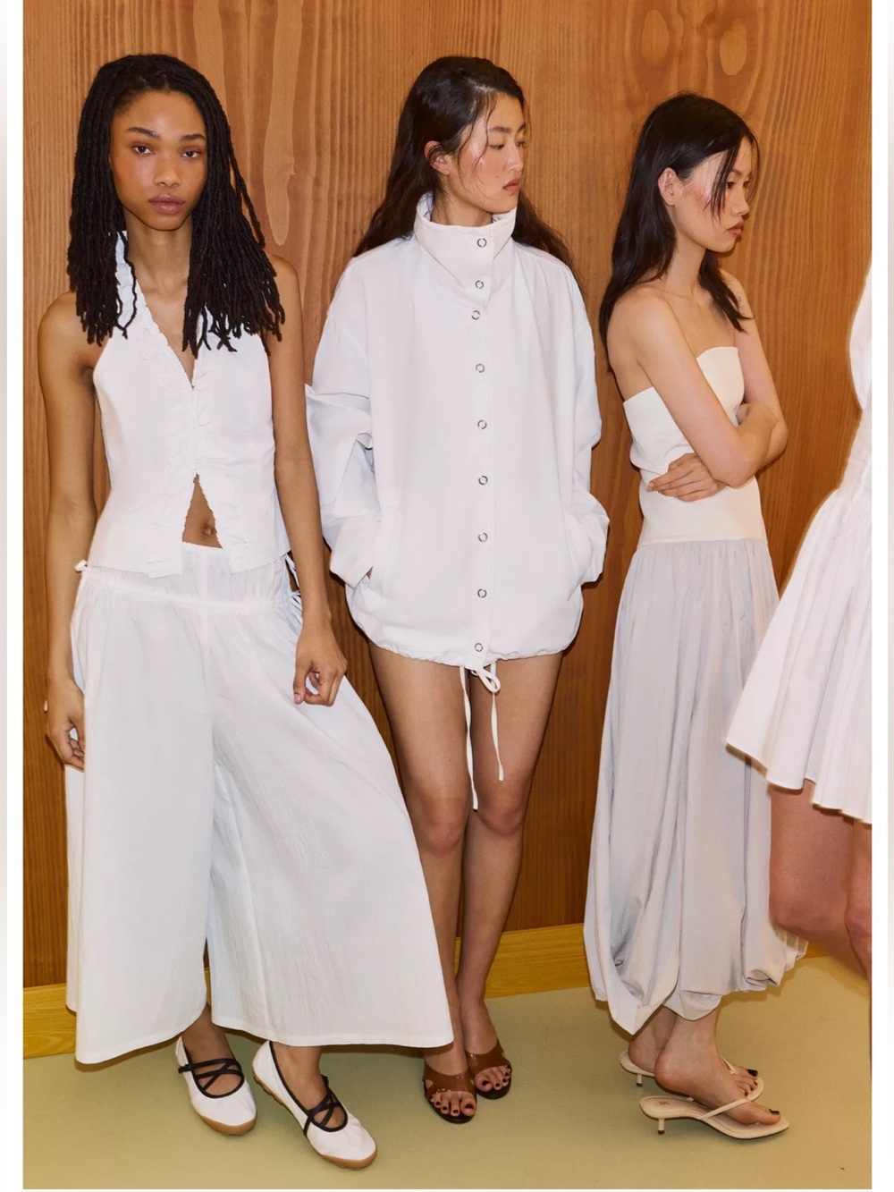NWT Zara Mid-Rise Culottes White Cotton